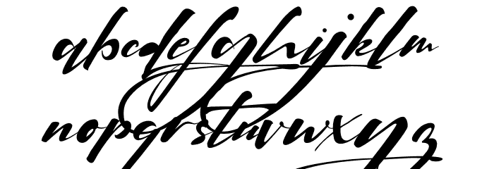 Signatrue Font LOWERCASE