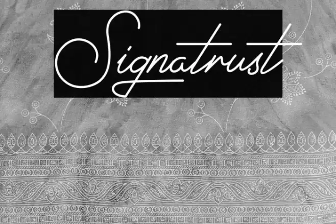 Signatrust Font examples