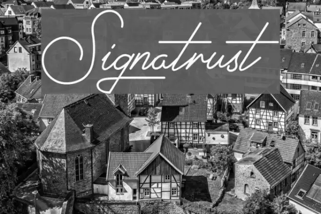 Signatrust Font examples