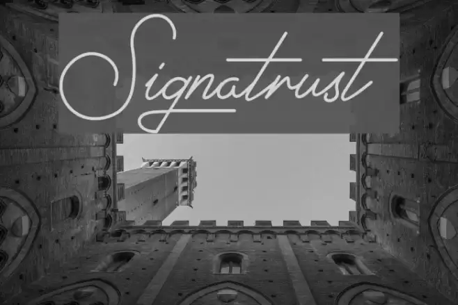 Signatrust Font examples