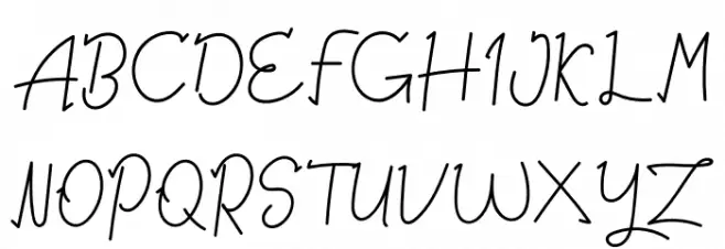 Signattured Шрифта ВЕРХНИЙ