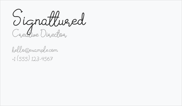 Signattured Business Card