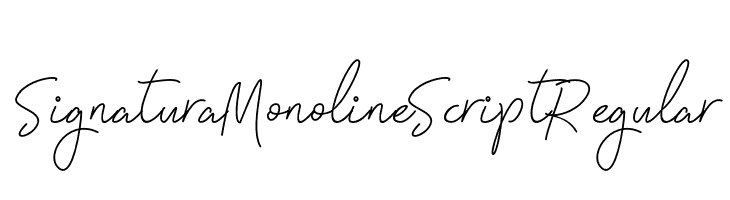 Signatura Monoline Script Regular Fuentes