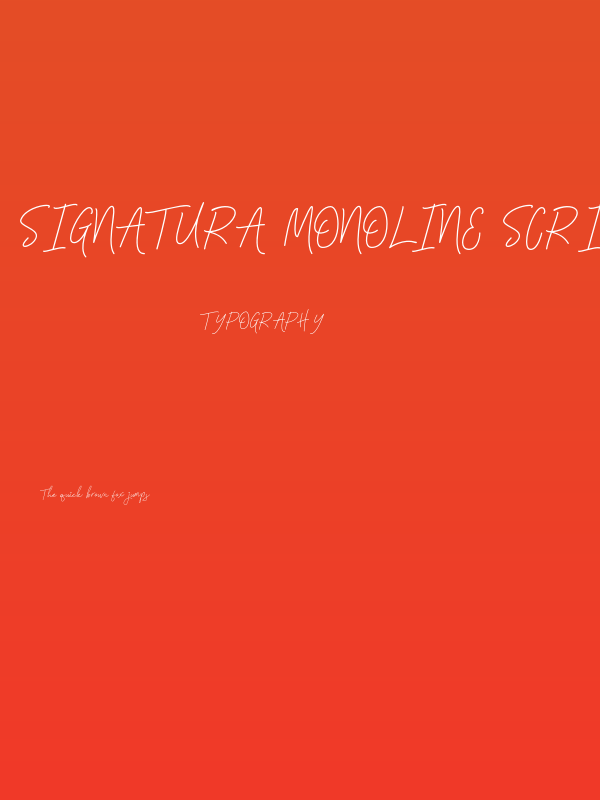 Signatura Monoline Script Regular Poster