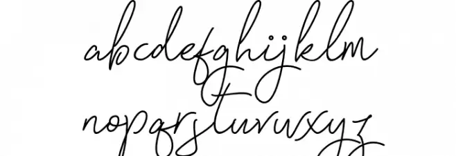 Signatura Monoline Script Regular Caratteri MINUSCOLO