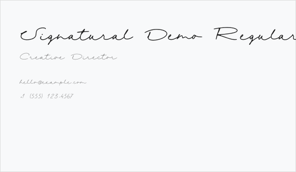 Signatural Demo Regular Business Card