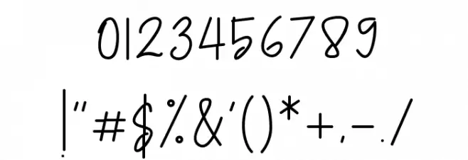 Signatural Font OTHER CHARS