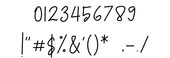 Signatural Font OTHER CHARS