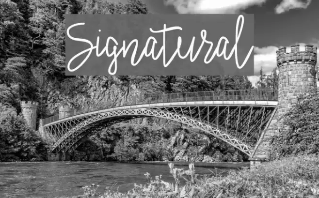 Signatural Font examples