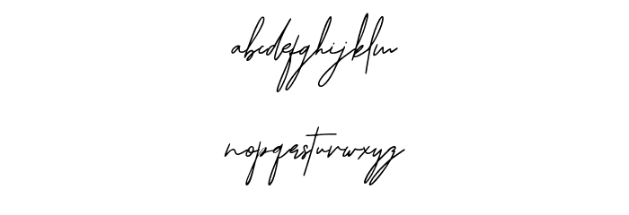 Signature Austine Font LOWERCASE