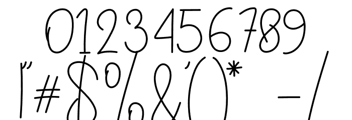 Signature Chocolate Font OTHER CHARS
