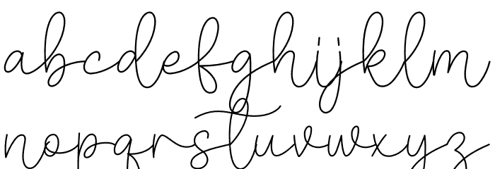 Signature Chocolate Font LOWERCASE