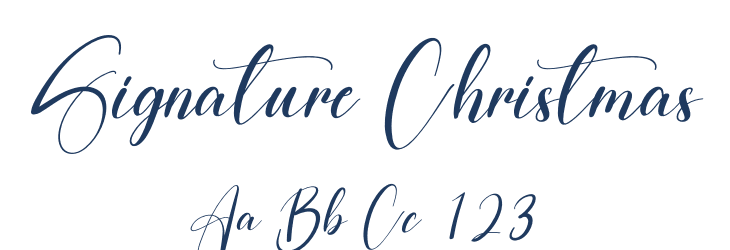 Signature Christmas Font Preview