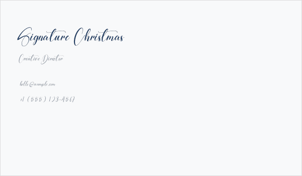 Signature Christmas Business Card