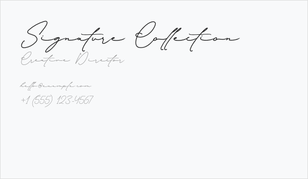 Signature Collection Business Card