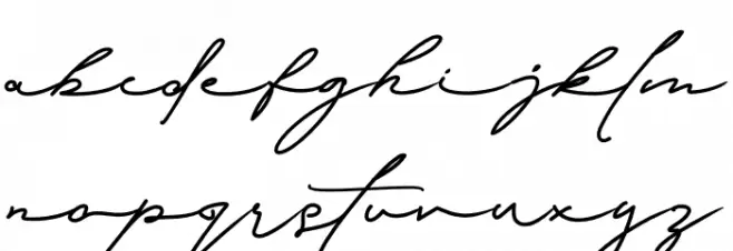 Signature Collection Schriftart Kleinbuchstaben