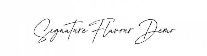 Signature Flavour Demo  Frei Schriftart Herunterladen