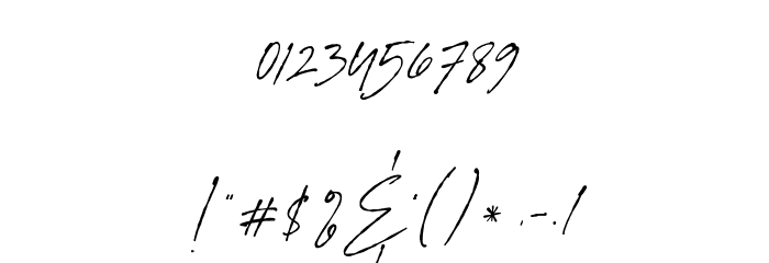 Signature Flavour Demo Font OTHER CHARS