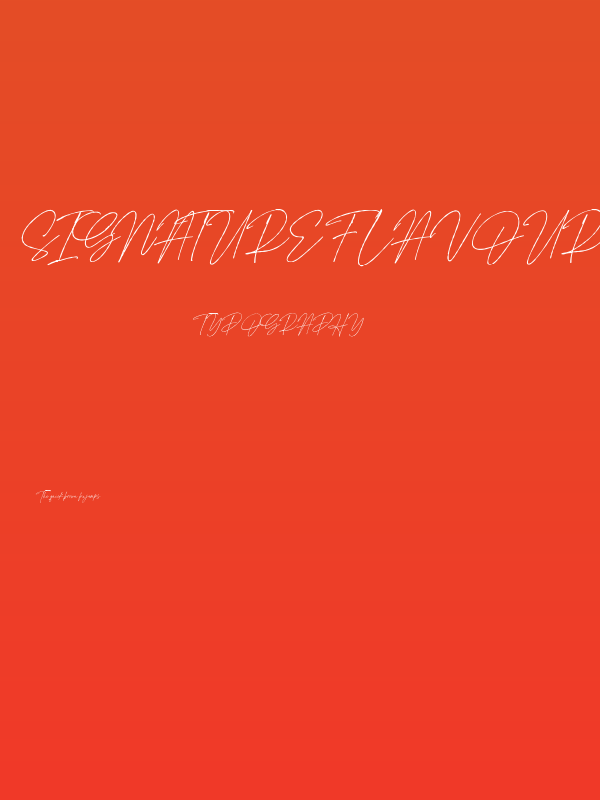 Signature Flavour Demo Poster