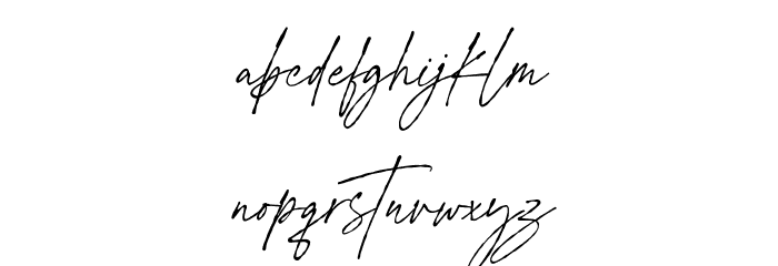 Signature Flavour Demo Font LOWERCASE