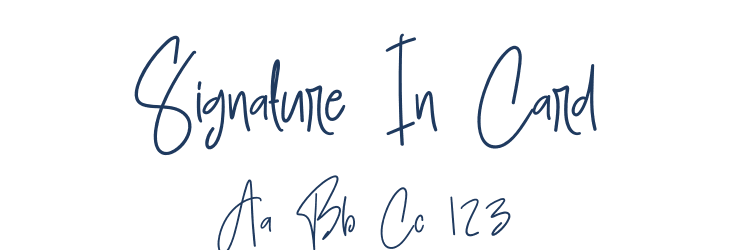 Signature In Card Font Preview