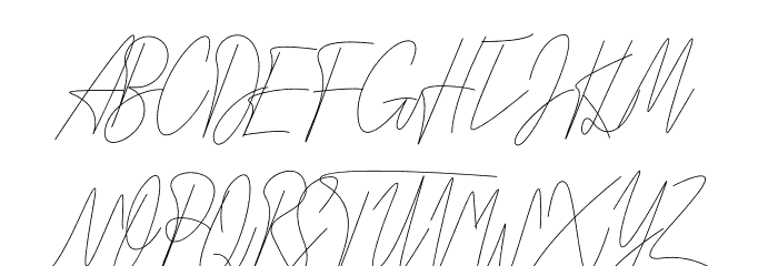 Signature Love 字体 大写