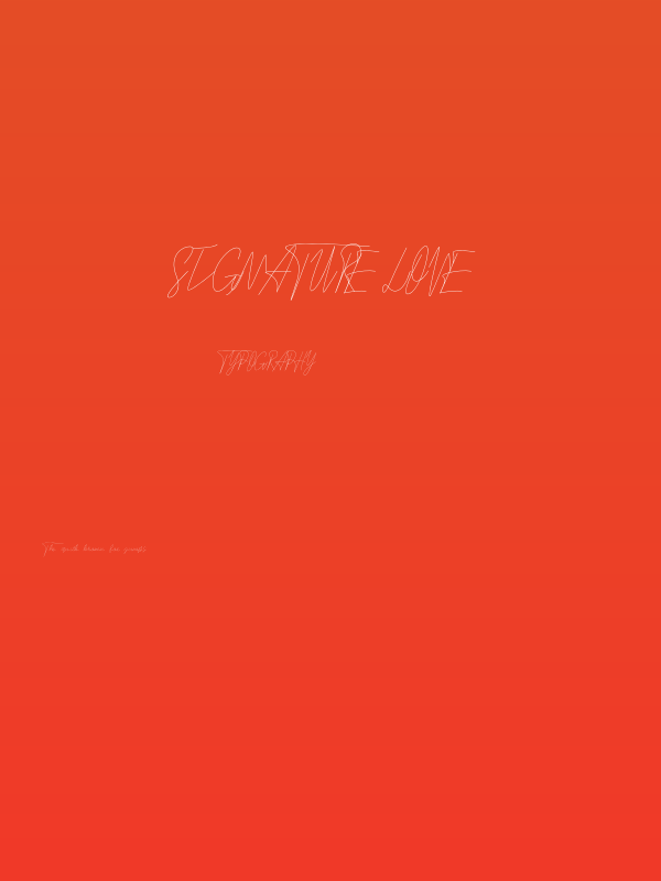 Signature Love Poster