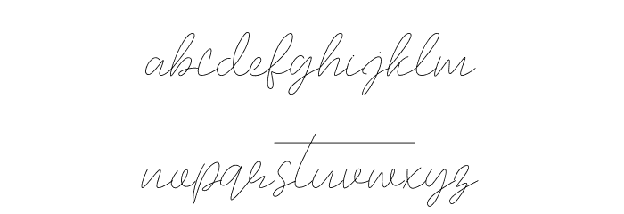 Signature Love 字体 小写