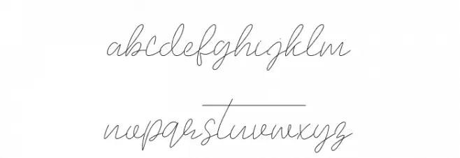 Signature Love फ़ॉन्ट लोअरकेस