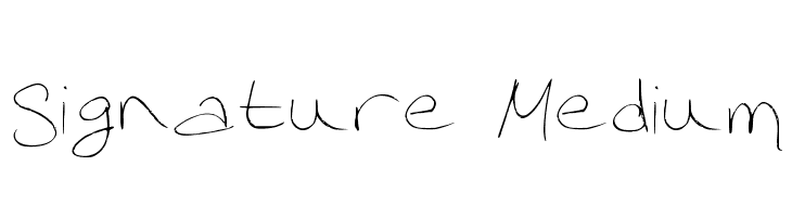 Signature Medium  font caratteri gratis