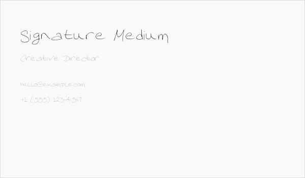Signature Medium Business Card