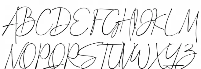 Signature Moments 字体 大写