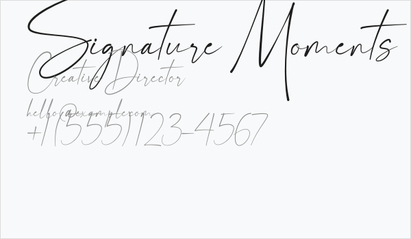 Signature Moments Business Card