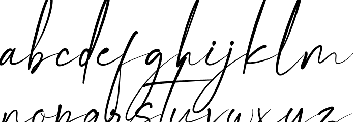 Signature Moments Font LOWERCASE