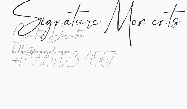 Signature Moments Business Card