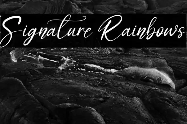 Signature Rainbows Caratteri examples