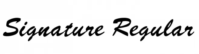 Signature Regular  नि: शुल्क फ़ॉन्ट्स डाउनलोड