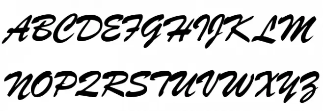 Signature Regular फ़ॉन्ट अपरकेस