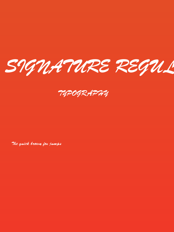 Signature Regular Poster