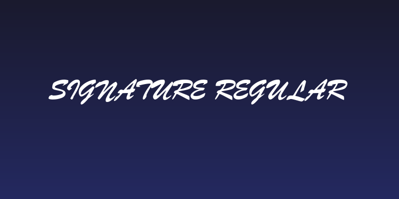 Signature Regular Social Header