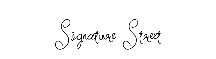 Signature Street  नि: शुल्क फ़ॉन्ट्स डाउनलोड