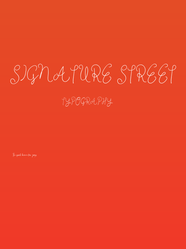 Signature Street Poster