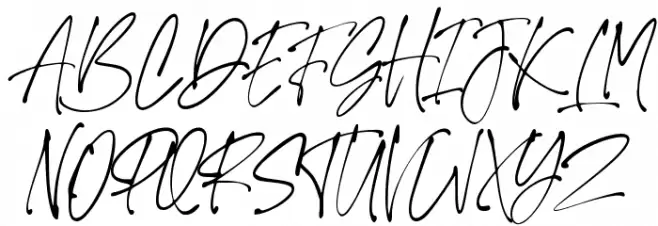 Signature United Шрифта ВЕРХНИЙ