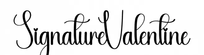 Signature Valentine  Fuentes Gratis Descargar
