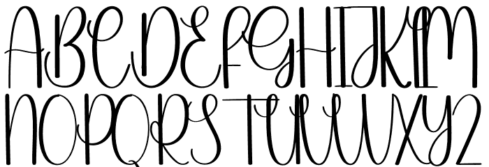 Signature Valentine Font UPPERCASE