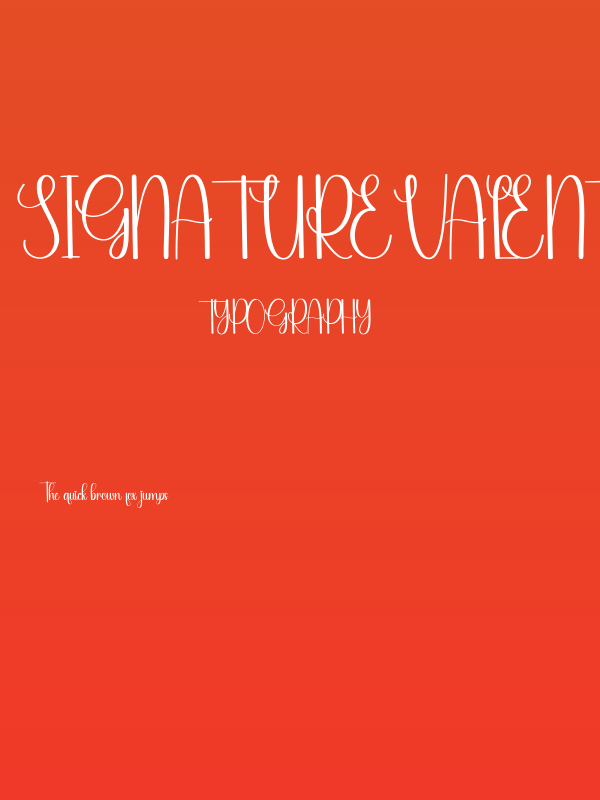 Signature Valentine Poster