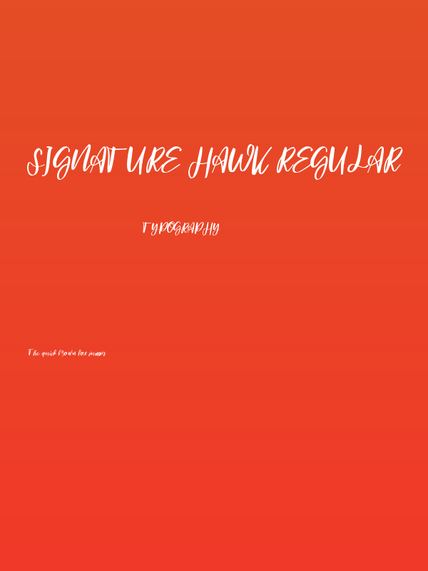 Signature hawk Regular Poster