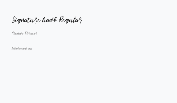 Signature hawk Regular Business Card