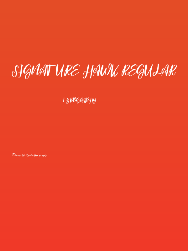 Signature hawk Regular Poster