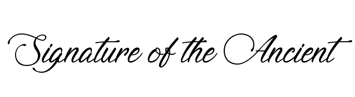 Signature of the Ancient Font